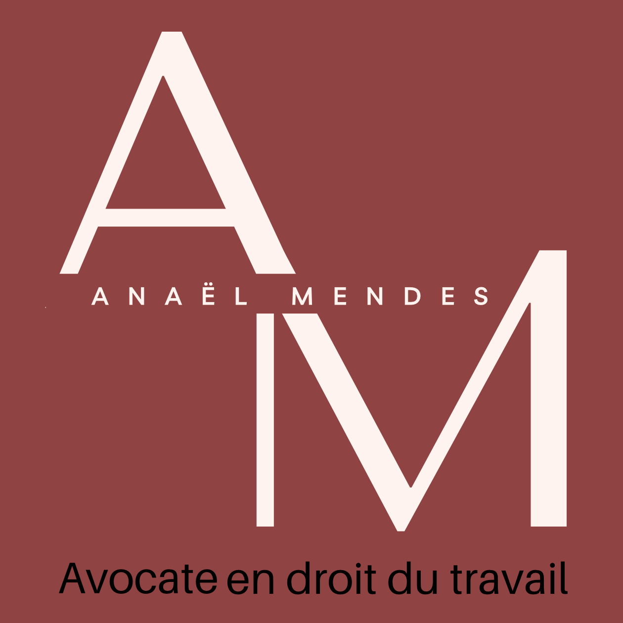 Logo Anaël Mendes fond bordeaux